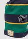 Multicolour striped stretch cotton hat with &lsquo;Club&rsquo; slogan_2