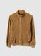 Beige Genuine Leather Jacket Regular Fit with Zip_4