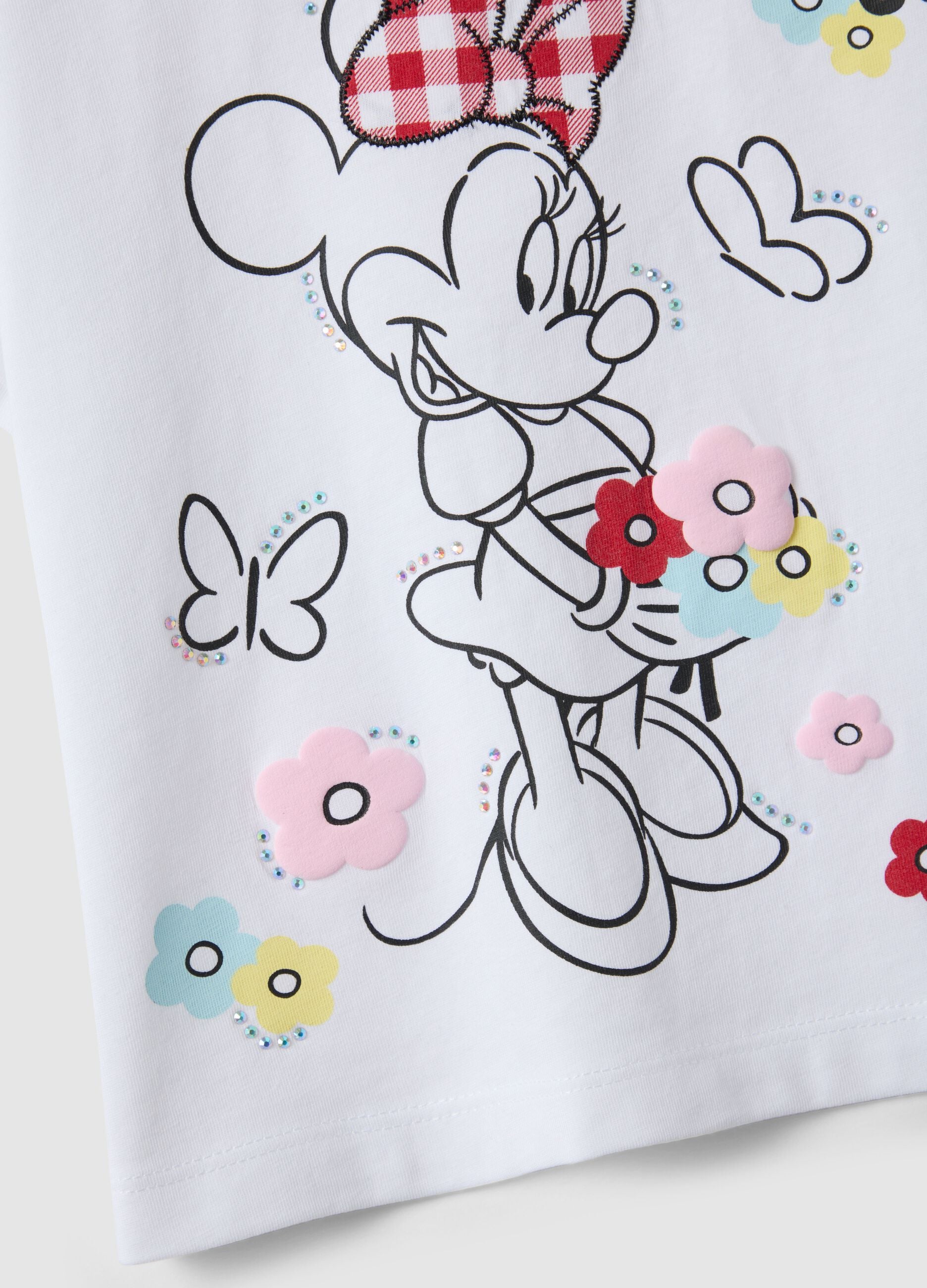 Multi-colour pure cotton regular fit girl's set with Minnie