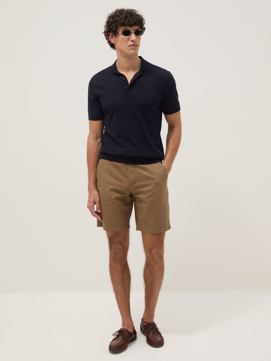 Bermuda chino beige in puro cotone regular fit_0