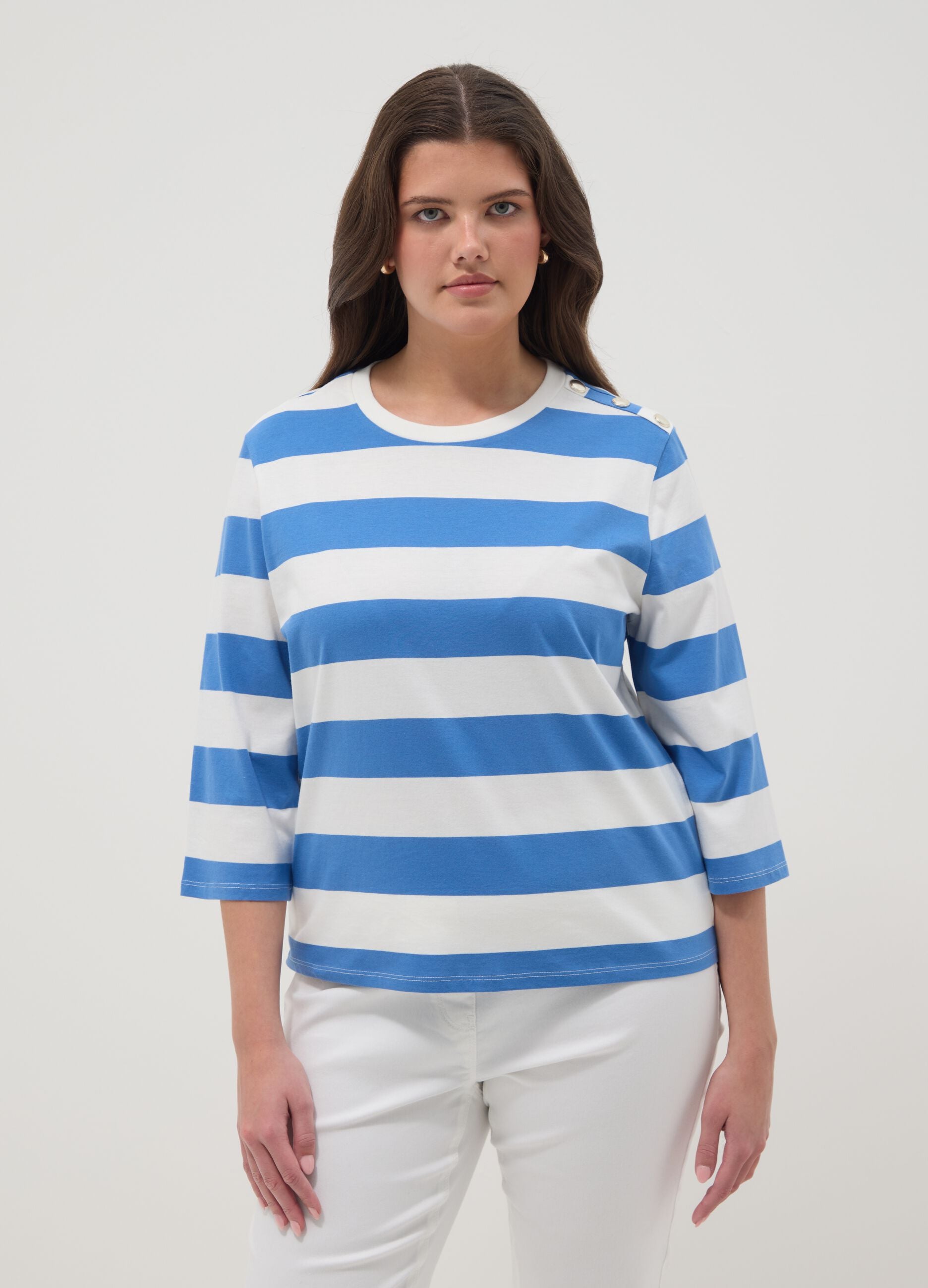 Regular Fit Multicolour Striped Pure Cotton Jumper