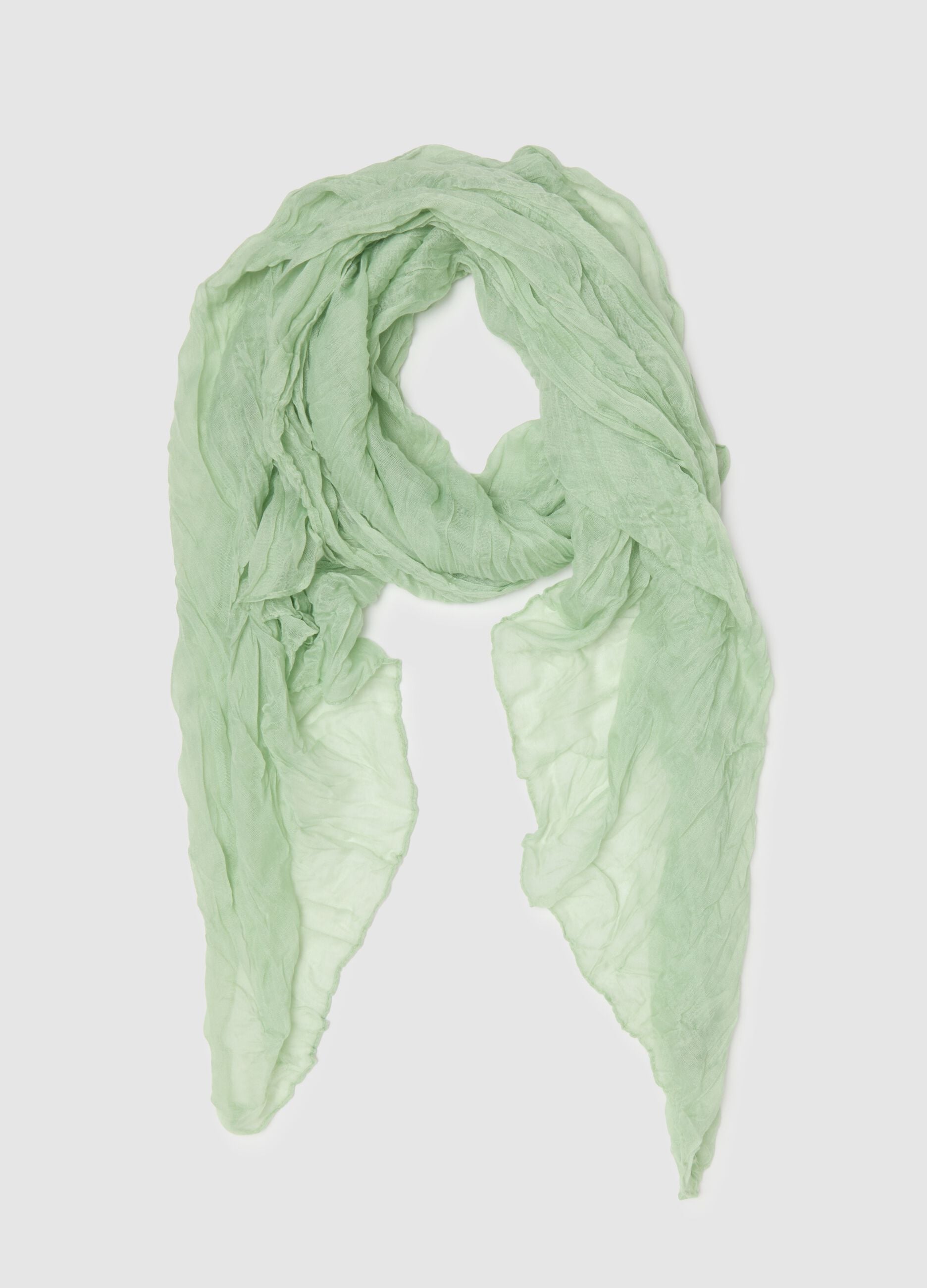Green lightweight scarf regular fit