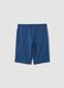 Boys' Regular Fit Blue Pure Cotton Shorts_4