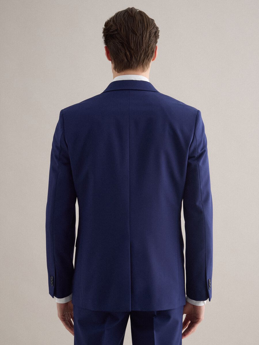 Giacca blu slim fit con revers a lancia_2