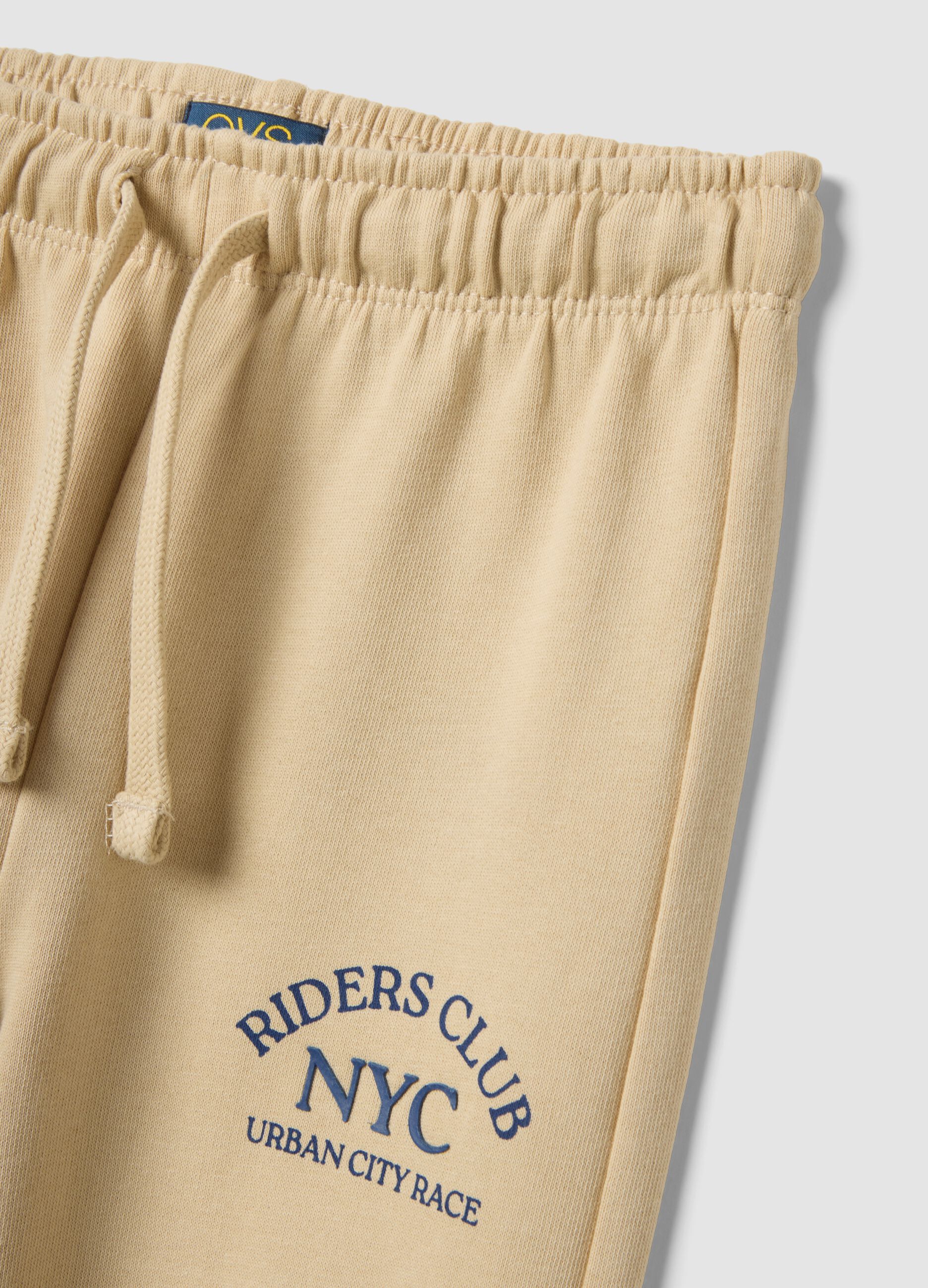 Children's pure cotton beige trousers regular fit