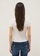 White pure cotton regular fit V-neck T-shirt_2