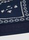 Blue pure cotton beach towel with decorative print_1
