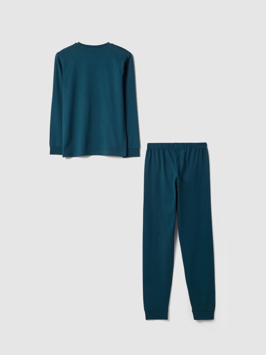 Boys' pure cotton blue pyjamas regular fit with print_1