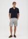 Men's grey pure cotton regular fit shorts_0