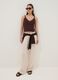 Brown pure cotton crochet waistcoat, regular fit_1