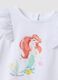 Completo bianco in cotone elasticizzato con top e shorts per bimba regular fit_3