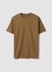 Brown pure organic cotton jersey T-shirt, regular fit_0