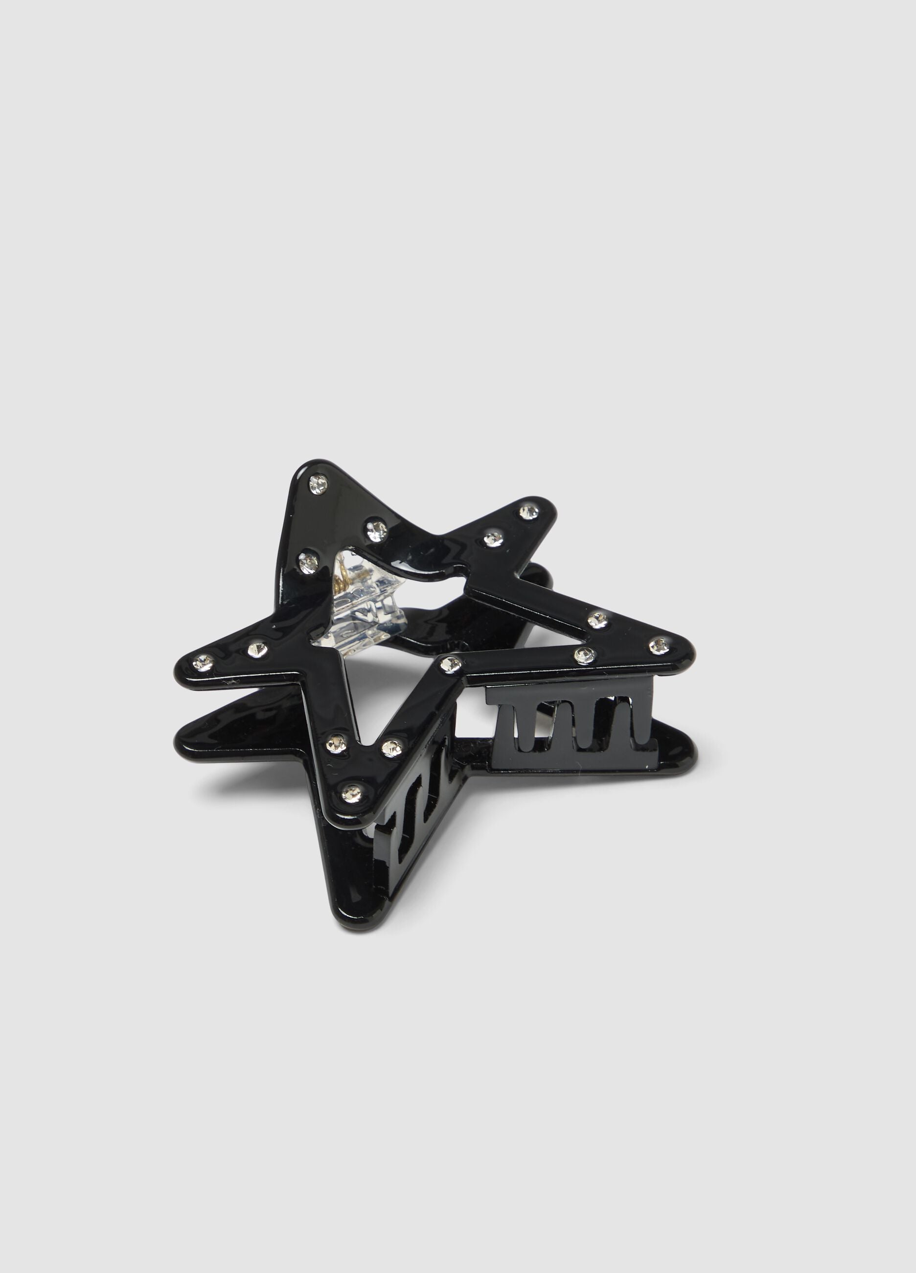 Black star hair clip with rhinestones for girls