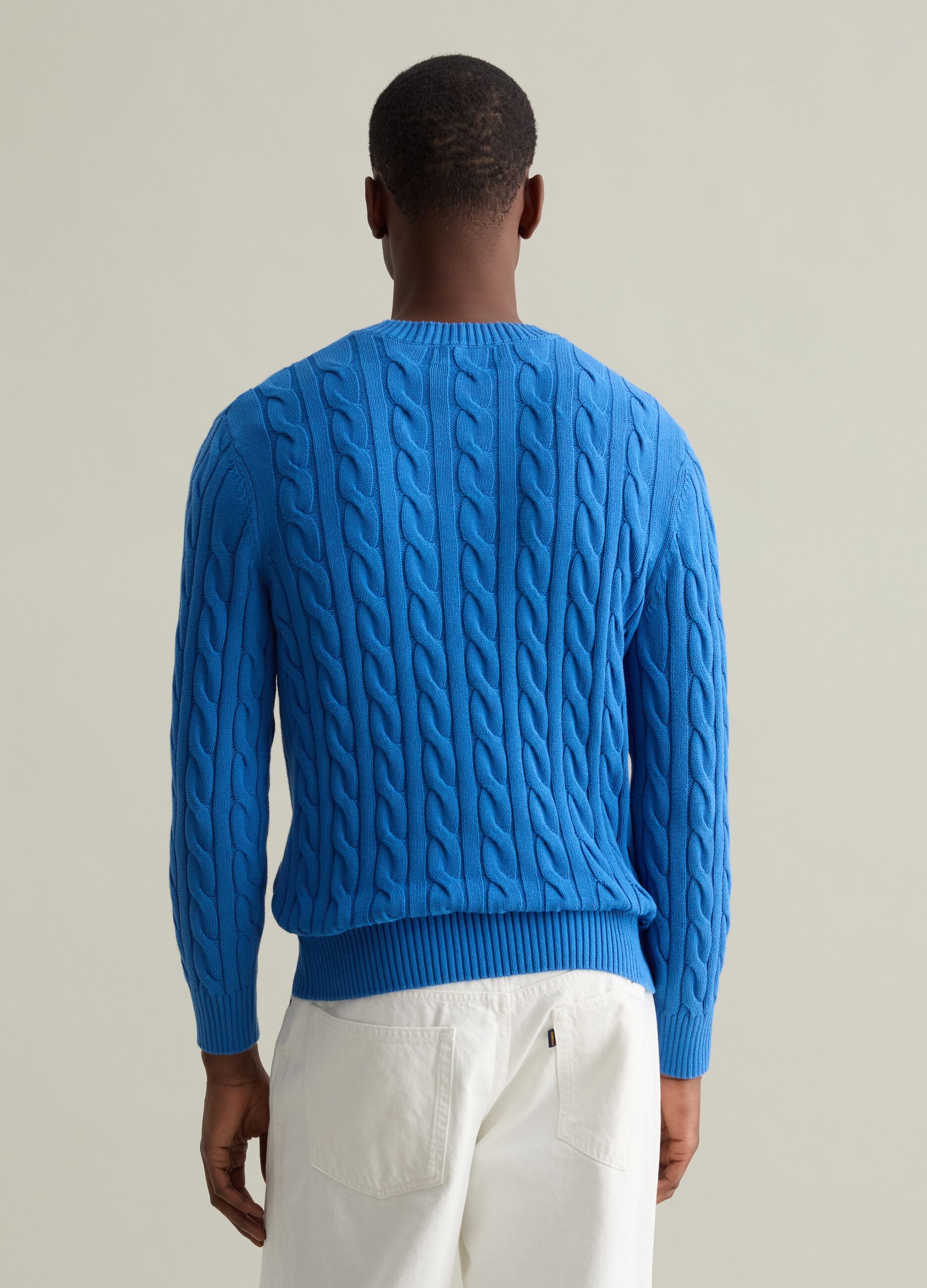 Pullover with cable-knit design