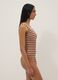 Multicoloured striped stretch fabric swimsuit_2
