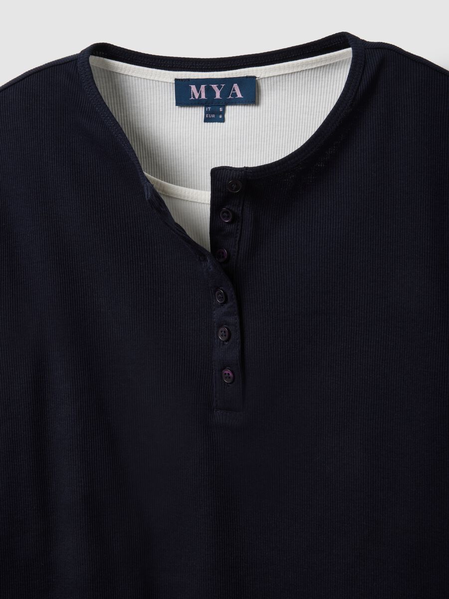 Pure cotton multicolour regular fit jumper with serafino collar_5