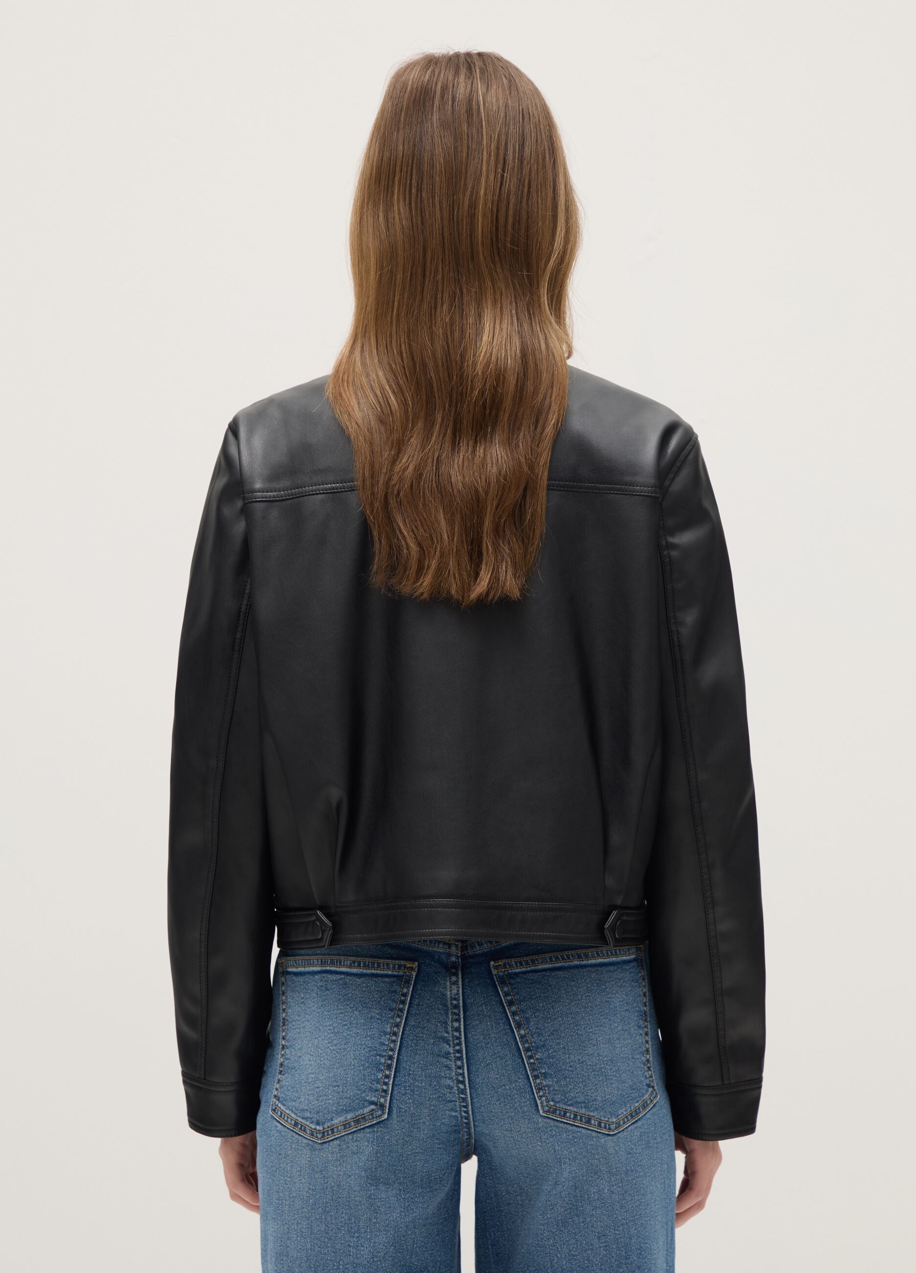 Black regular fit full zip jacket