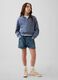 Pure cotton denim shorts_0
