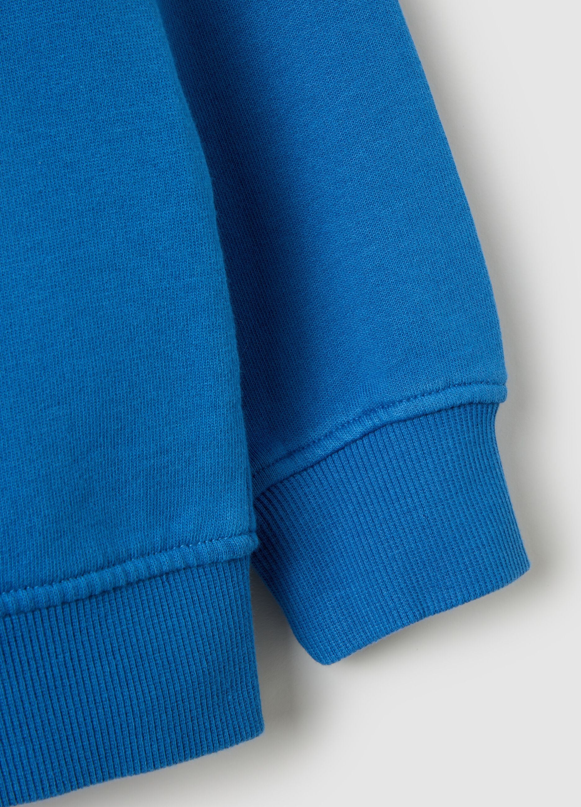 Children's blue cotton hoodie regular fit