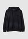 Black cotton blend oversized fit hooded sweatshirt_4