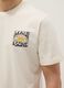 White pure cotton short-sleeve T-shirt, relaxed fit, with print_3
