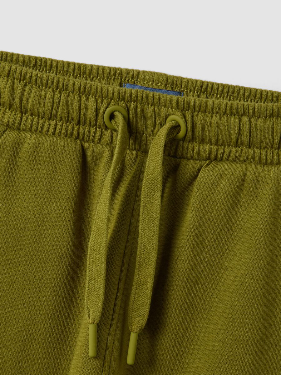 Green organic cotton jogger trousers_3