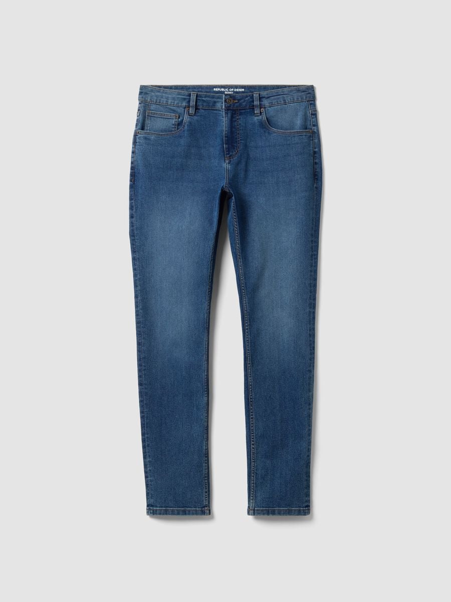Jeans denim skinny fit in cotone elasticizzato_0