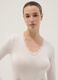 White long sleeve regular fit jumper with lace trims_0