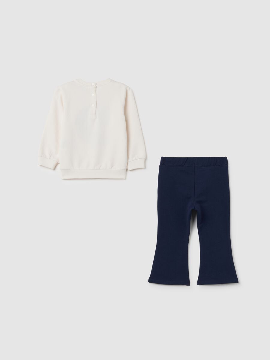 Blue and white cotton girl's set regular fit_1