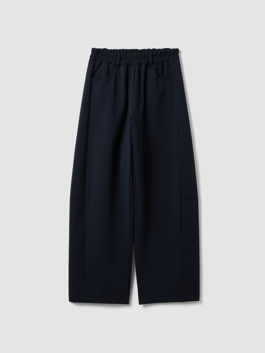 Blue stretch cotton trousers_4