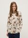Camicia satinata a maniche lunghe multicolor regular fit con fiori_0