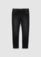 Black denim jeans in cotton blend skinny fit_4