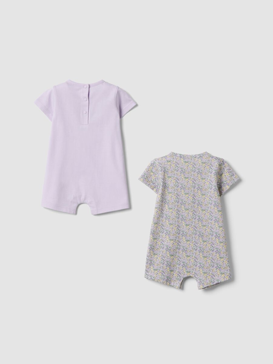 2-pack multicolour 100% cotton baby girl rompers with Minnie_2