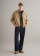 Beige regular fit jacket with zip_0
