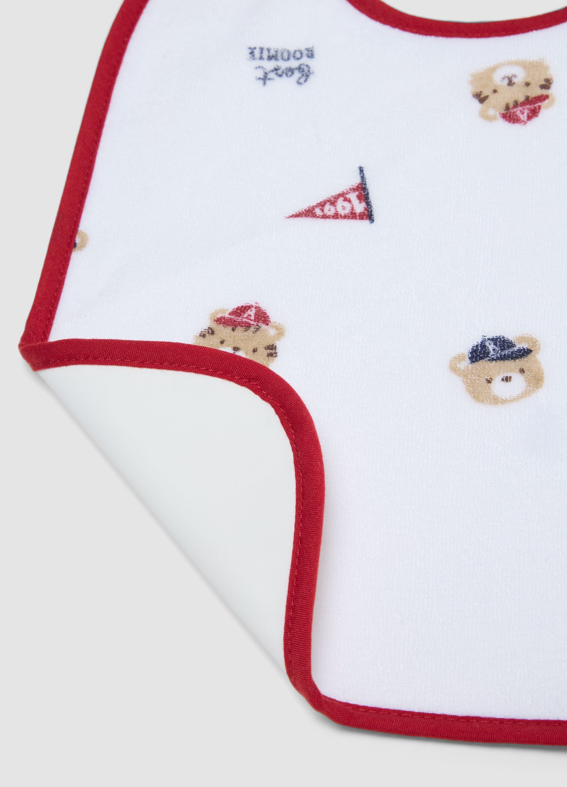 3-pack of white organic cotton baby bibs