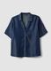Blue pure lyocell short-sleeved shirt, regular fit_0