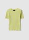 Girls' regular fit yellow ribbed viscose blend jumper_3