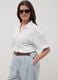 White pure cotton shirt with classic collar_0