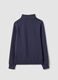 Blue full-zip jacket with stretch Easy Dry fabric collar, regular fit_6