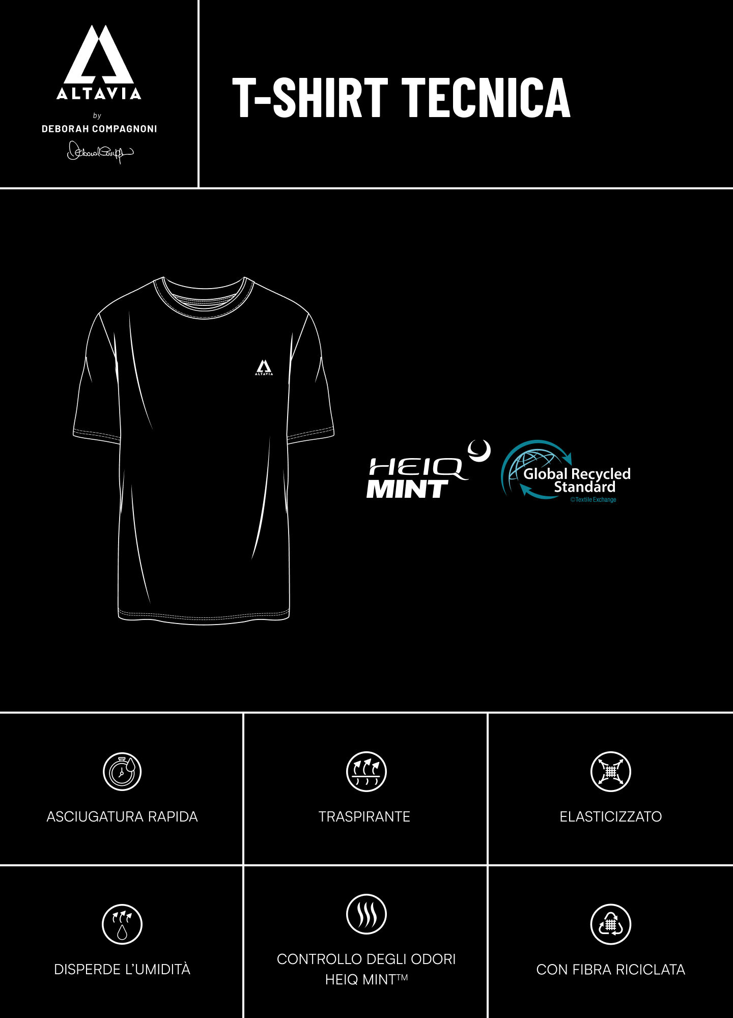 ALTAVIA Technical T-shirt WITH DEBORAH COMPAGNONI