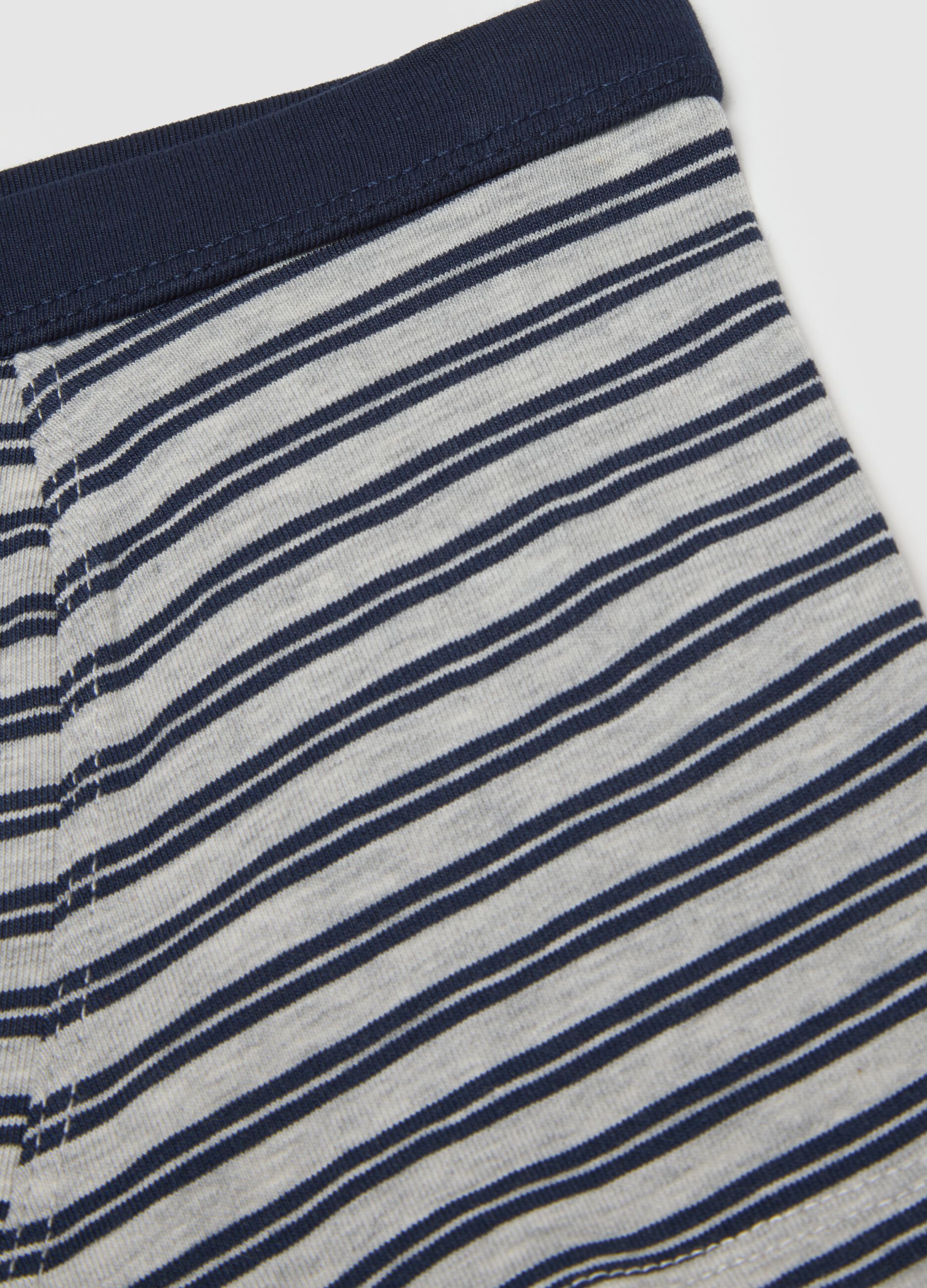 Regular fit boys' multicolour striped stretch cotton boxers