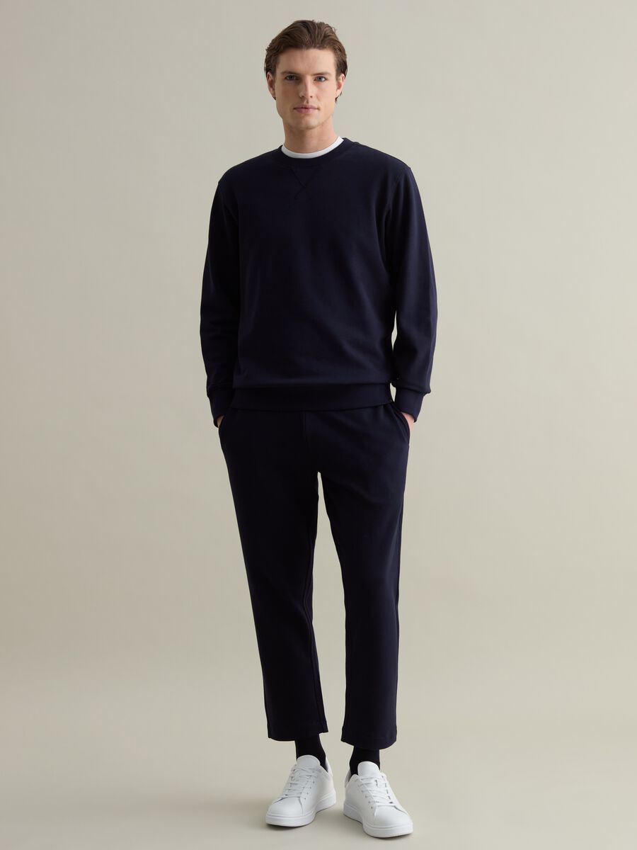 French terry joggers with drawstring_0