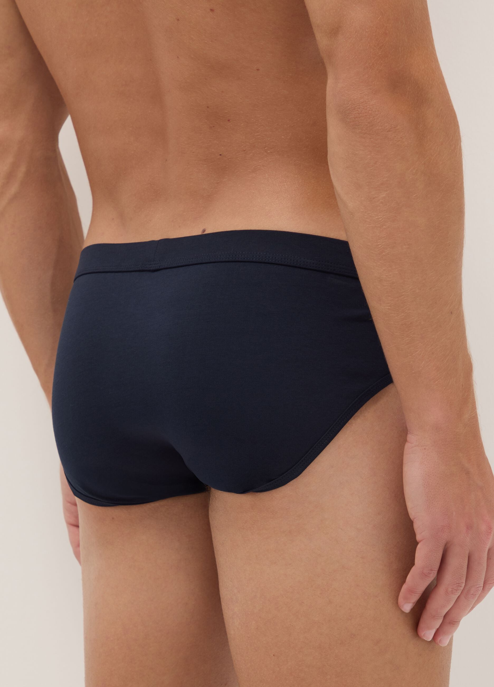 Twin-pack blue slip in stretch cotton regular fit