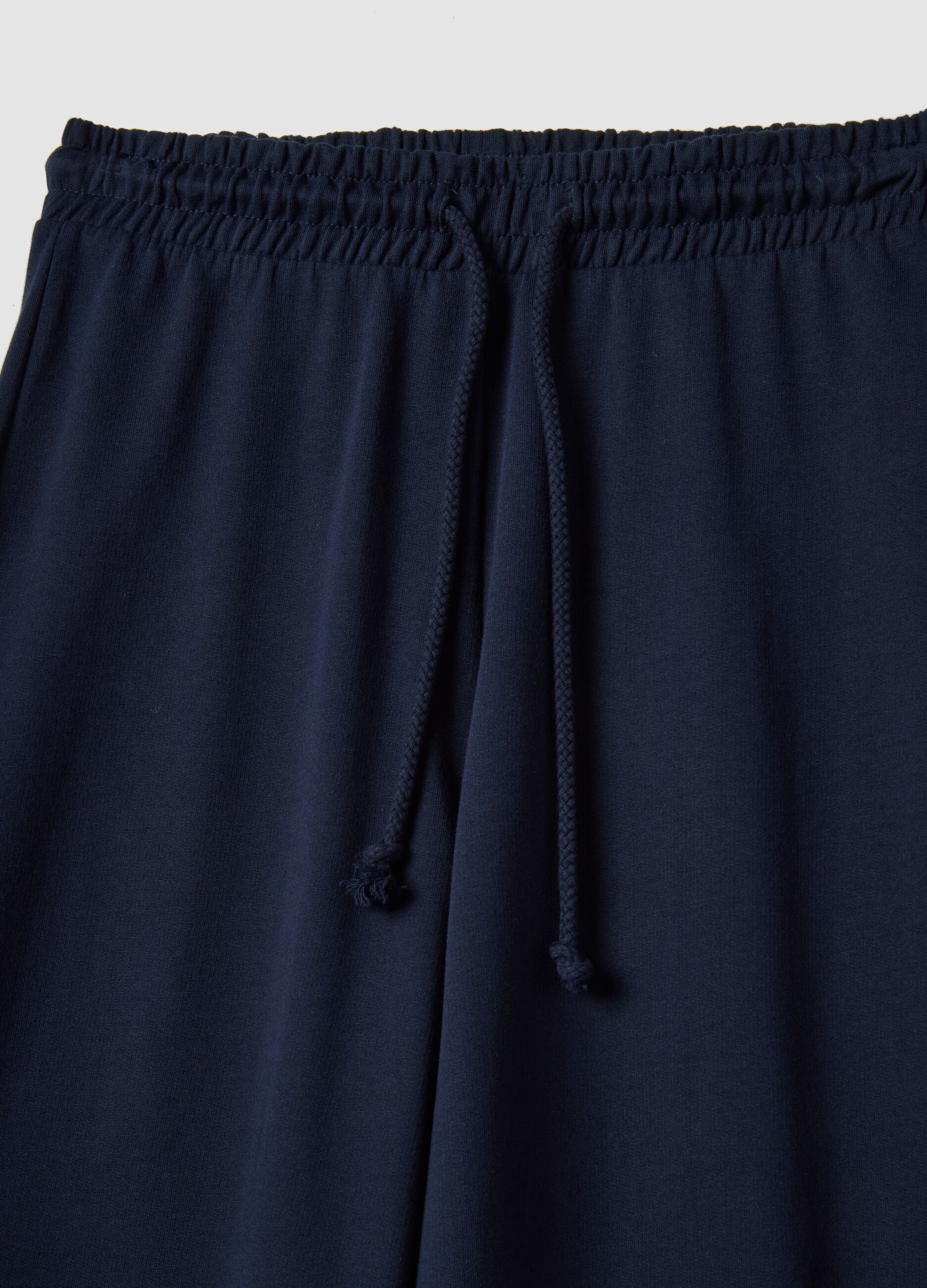 Baggy Blue Cotton Jogger Trousers