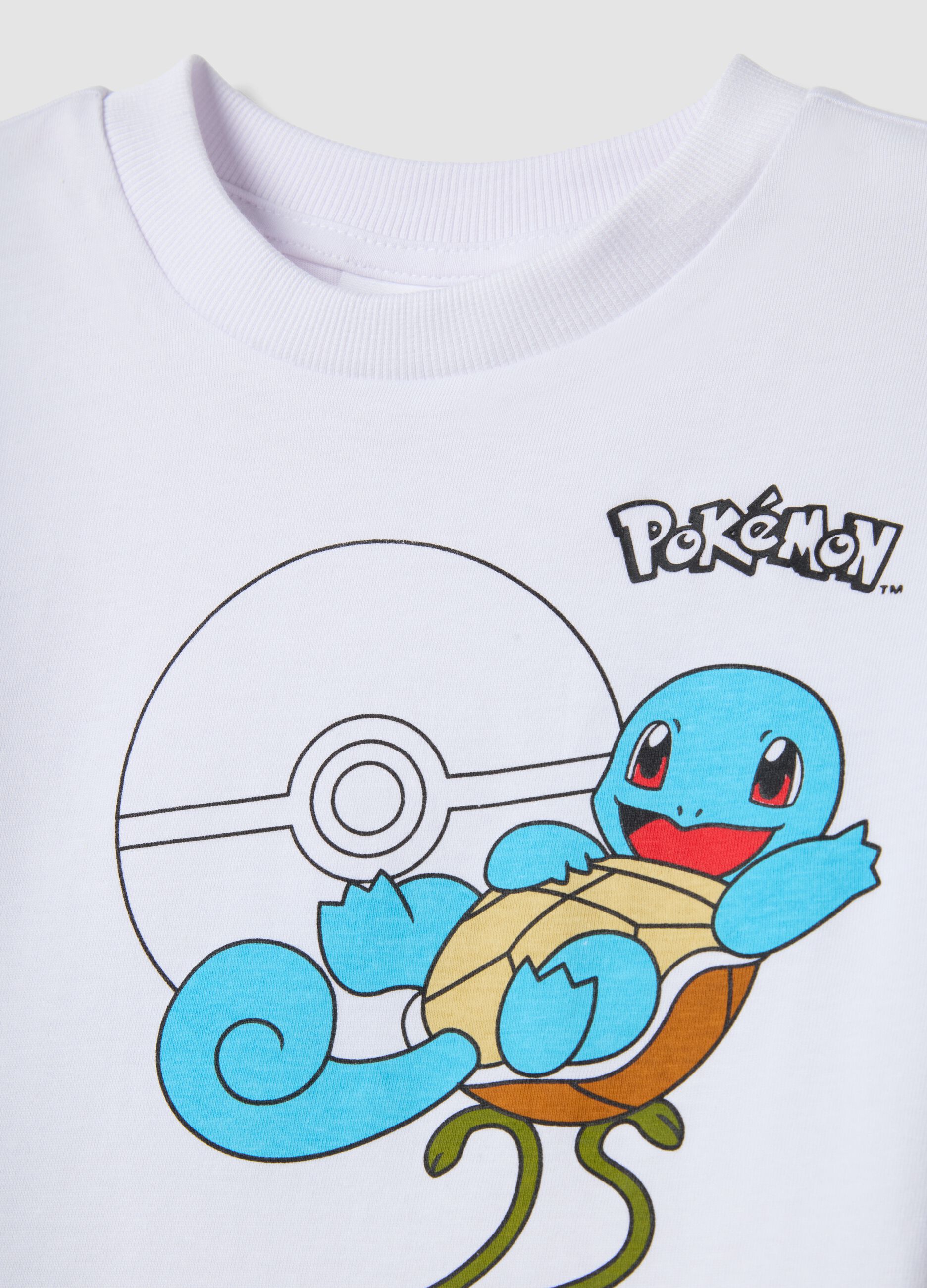 Children's Regular Fit White Pure Cotton T-shirt with Pok&eacute;mon