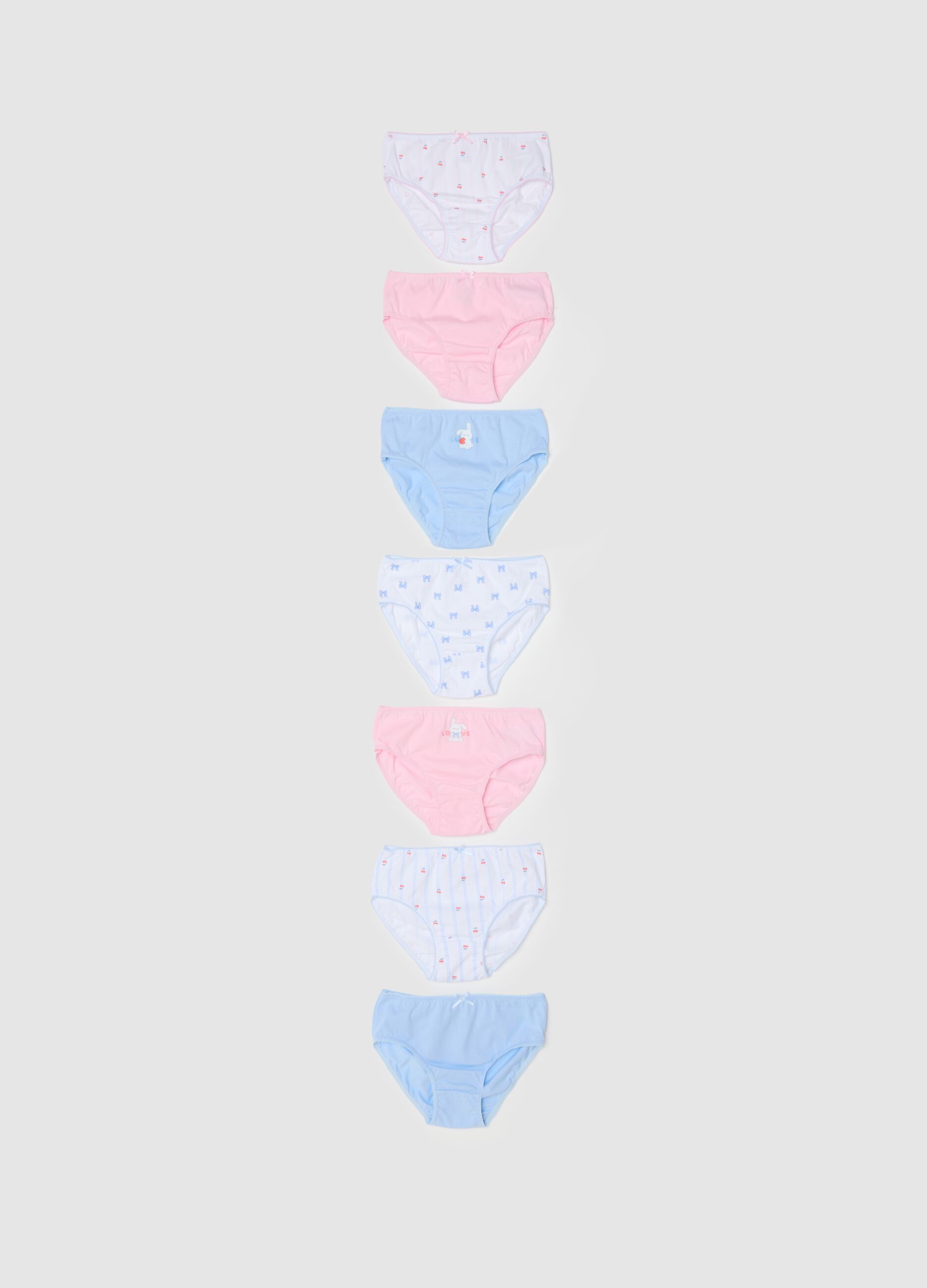 Girls' Multicolour Cotton Briefs Multipack Regular Fit