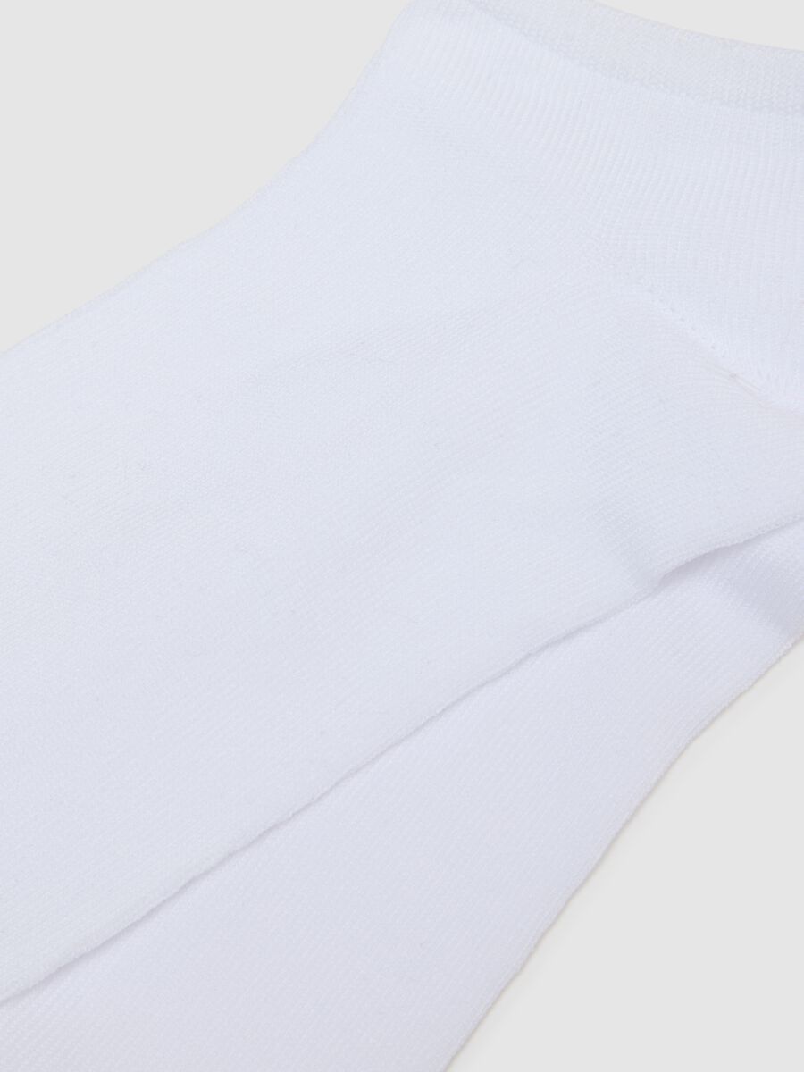 Tripack of low-cut white cotton blend socks regular fit_2