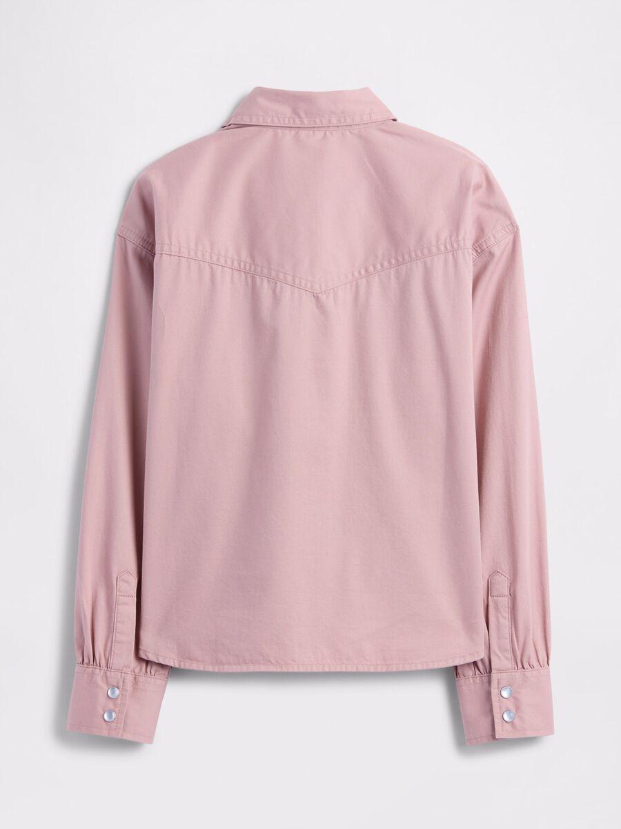 Pink shirt with button pockets_1