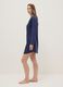 Blue pure cotton nightdress with hearts and serafina collar_0
