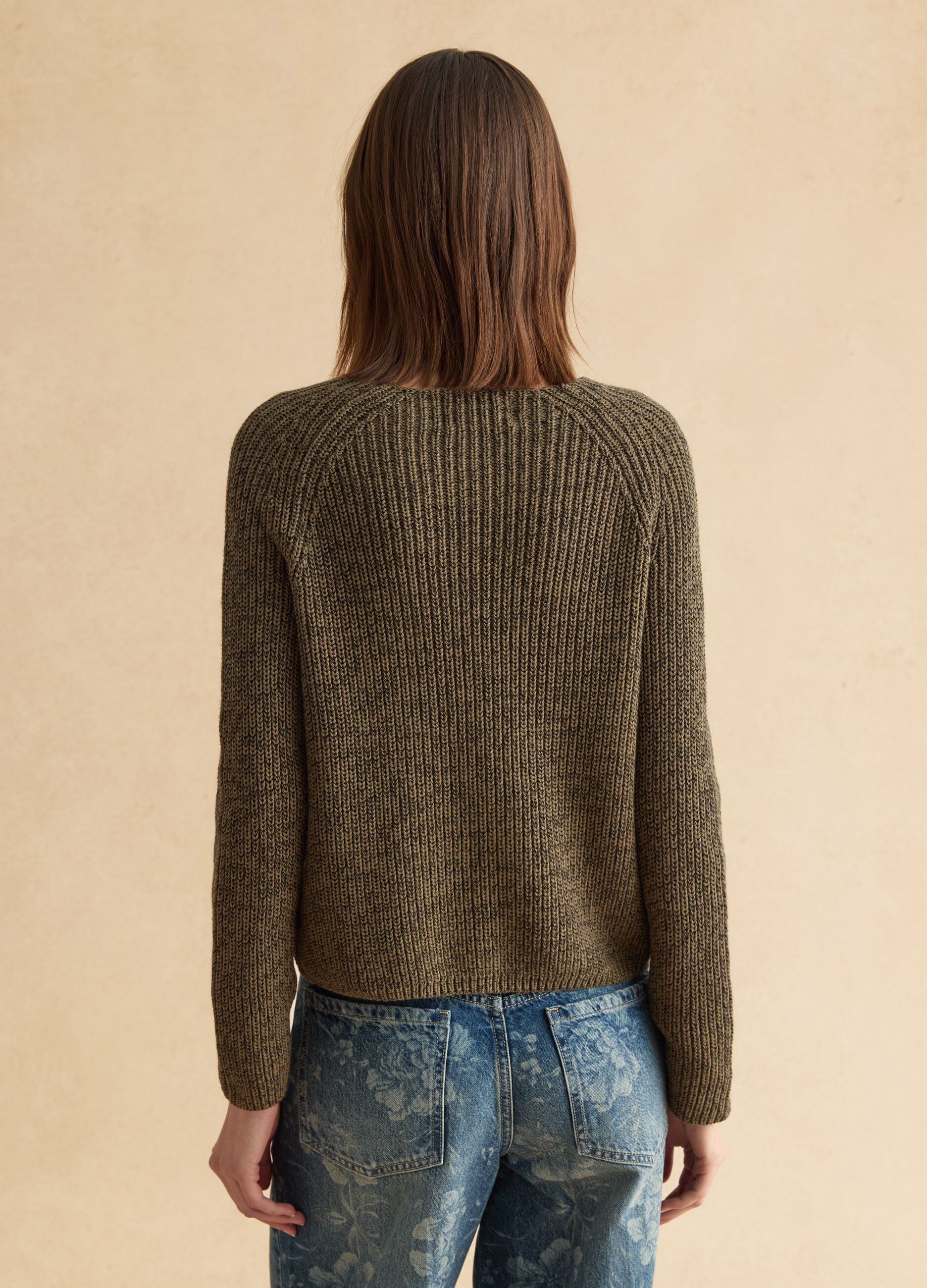 Brown pure cotton cardigan